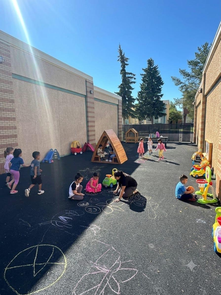 Children playing outdoors